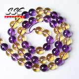 7A Amethysts Citrines Crystals Beads Round Loose Beads DIY Jewelry Making