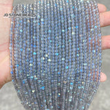 7A Gray Moonstone Beads 3 4mm Labradorite Gemstone DIY Jewelry Making