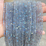 7A Gray Moonstone Beads 3 4mm Labradorite Gemstone DIY Jewelry Making