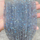7A Gray Moonstone Beads 3 4mm Labradorite Gemstone DIY Jewelry Making