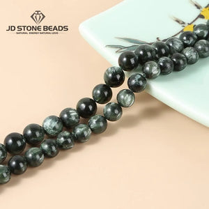 7A Green Charoite Lapis Lazuli Jades Smooth Round Beads for Bracelet Diy