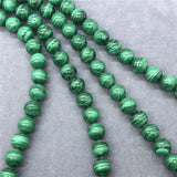 7A Stripe Malachite Beads 6-12mm Round Natural Loose Stone Bead DIY
