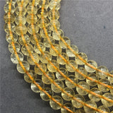 Ice Citrine Beads 100% Natural Loose Stone Diy Bracelet