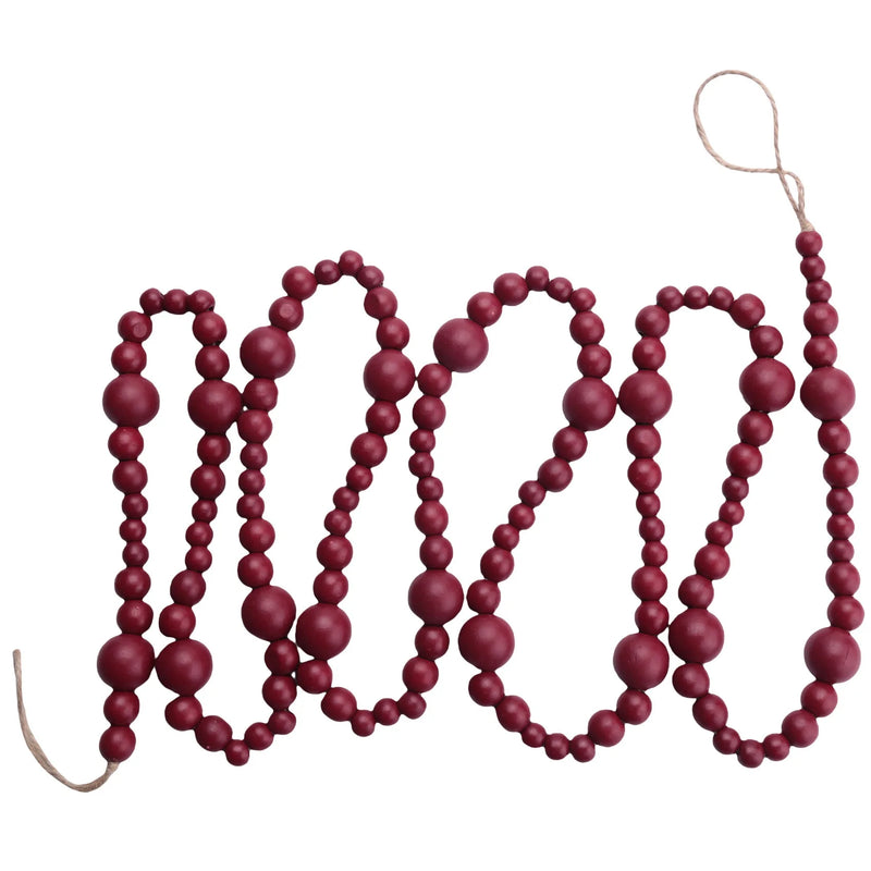 7Ft Wood Bead Garland Farmhouse Home Decor Boho Decor Wall Hanging