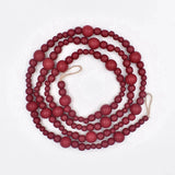 7Ft Wood Bead Garland Farmhouse Decor Christmas Tree Boho Mantel Prayer Beads