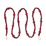 7Ft Wood Bead Garland Christmas Tree Decor Boho Mantel Wall Hanging