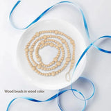 7Ft Wooden Beaded Garland Rustic Natural Holiday Boho Decor