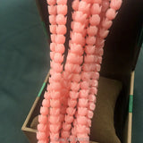 Pink Tulip Resin Powder Flower Loose Bead Strands Jewelry Findings