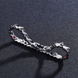 7MM Stainless Steel Magnetic Health Bracelet for Women Men