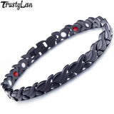 7MM Stainless Steel Magnetic Health Bracelet for Women Men