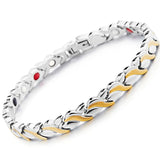 7MM Stainless Steel Magnetic Health Bracelet for Women Men