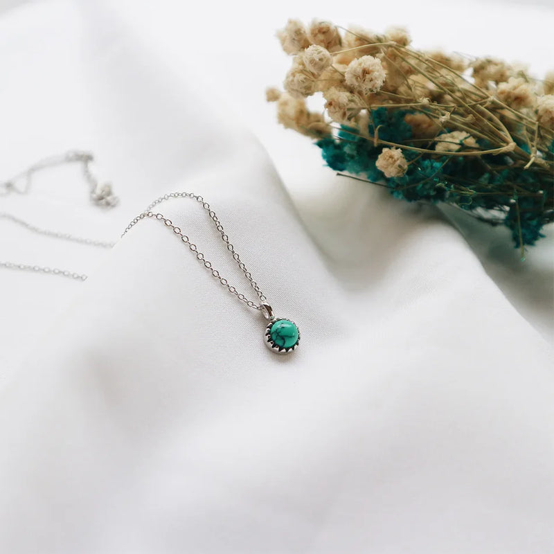 925 Silver Turquoise Pendant Necklace Charm