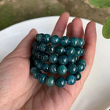 7MM Natural Apatite Beads Bracelet Crystal Gift Woman Round Beads