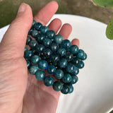 7MM Natural Apatite Beads Bracelet Crystal Gift Woman Round Beads