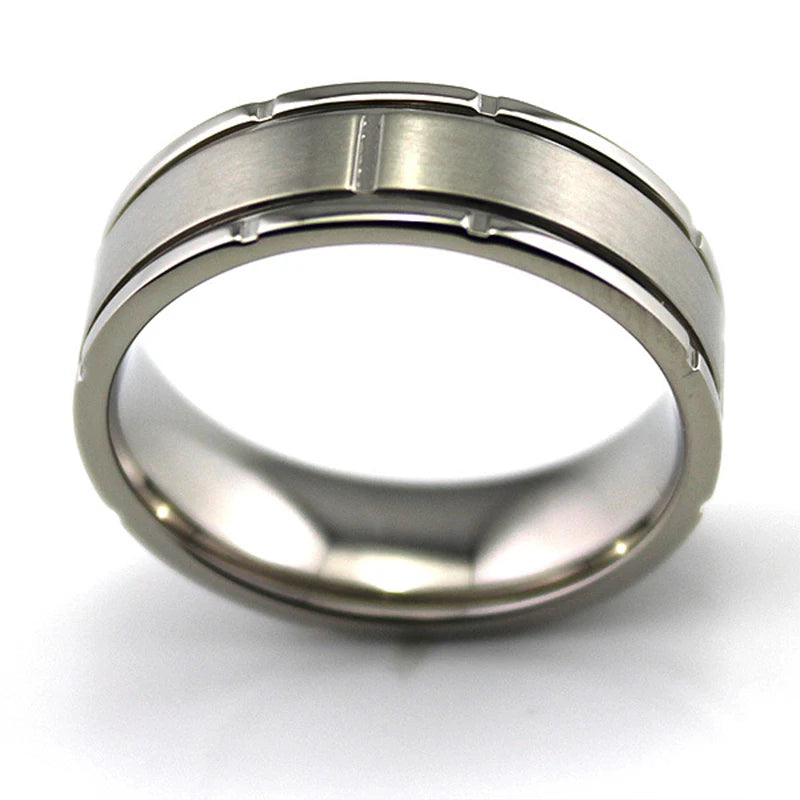 7MM Titanium Wedding Band Unisex Anniversary Ring TI008RM
