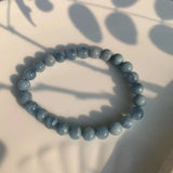 7MM Aquamarine Beads Bracelet AAAAA Gift Woman
