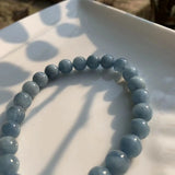 7MM Aquamarine Beads Bracelet AAAAA Gift Woman