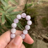 7MM Natural Spodumene Kunzite Bracelet Titanium Beads From Brazil