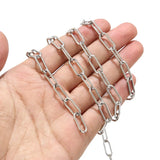 Stainless Steel Paperclip Chain Links 16x7x1.5mm for Jewelry Making