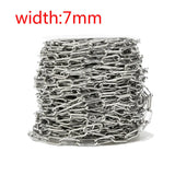 Stainless Steel Paperclip Chain Links 16x7x1.5mm for Jewelry Making