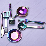 7PC Rainbow Alloy Tableware Charms Jewelry Making Accessories