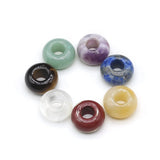 7PC Crystal Abacus Beads Amethyst Tiger Eye Round Loose Beads