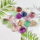 7PC Natural Quartz Heart Shaped Crystal Healing Stones