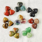 7PC Natural Quartz Heart Shaped Crystal Healing Stones