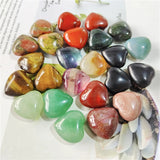 7PC Natural Quartz Heart Shaped Crystal Healing Stones