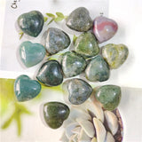 7PC Natural Quartz Heart Shaped Crystal Healing Stones