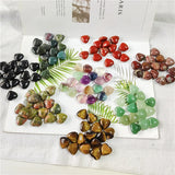 7PC Natural Quartz Heart Shaped Crystal Healing Stones