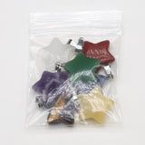 7PC Natural Stone Pendant Clear Quartz Yellow Jade Aventurine Healing Crystal