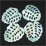 7PC Leaf Shell Pendants Mother Of Pearl Jewelry Findings