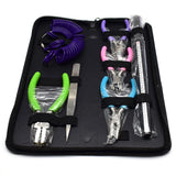 7PC Jewelry Repair Tool Set Pliers Scissor Beading Tweezers Mandrel Finger Gauge