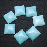 7PCS Amazonite Stone Cabochons 12X12MM-22X22MM Square Shape DIY Jewelry Masaic