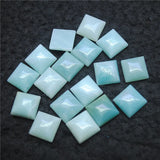 7PCS Amazonite Stone Cabochons 12X12MM-22X22MM Square Shape DIY Jewelry Masaic