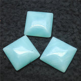 7PCS Amazonite Stone Cabochons 12X12MM-22X22MM Square Shape DIY Jewelry Masaic