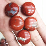 7PCS Amazonite Stone Round Cabochons 25MM DIY Beads for Women Pendants Making