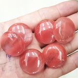 7PCS Amazonite Stone Round Cabochons 25MM DIY Beads for Women Pendants Making