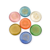 7PCS Natural Cat Eye Stone 7 Chakra Gemstones Set Fengshui Decor