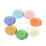 7PCS Natural Cat Eye Stone 7 Chakra Gemstones Set Fengshui Decor