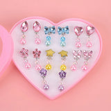 7 Pairs Kids Ear Clip Cartoon Animal Baby Ear Clip No Piercing Earring