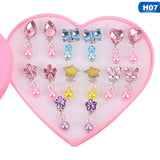 7 Pairs Kids Ear Clip Cartoon Animal Baby Ear Clip No Piercing Earring