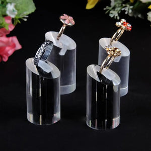 7Pcs Acrylic Finger Display Stand Holder for Jewellery Shop Showcase