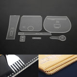 7Pcs Acrylic Leather Tool Template Shoulder Bag Pattern Stencil