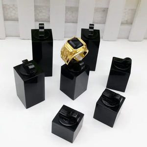 7Pcs Acrylic Finger Ring Jewelry Display Stand Holder
