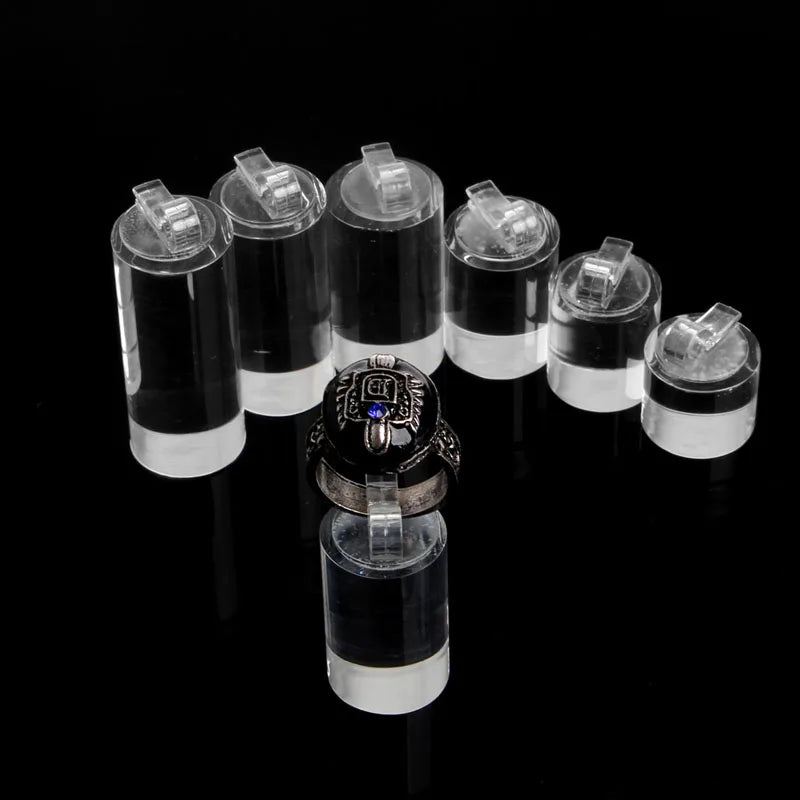7Pcs Acrylic Finger Ring Display Stand Holder