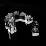 7Pcs Finger Ring Display Stand Holder Home Jewelry Shop Different Height