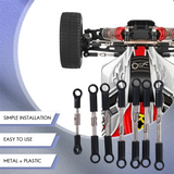 7Pcs Front Rear Tie Rod Set for 144001 144010 RC Car