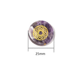 7Pcs Natural Stone Beads 25mm Diameter Colorful Charms for Bracelets